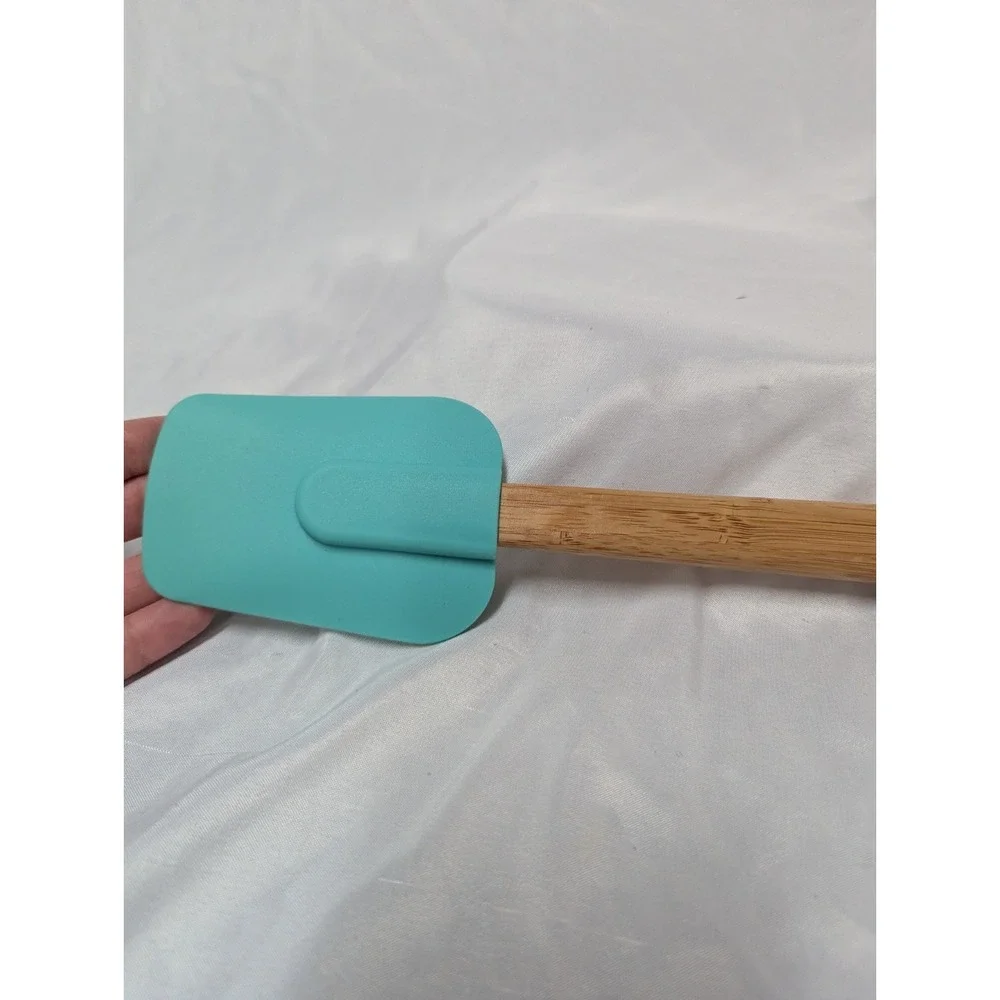 Fiesta Bamboo Silicone Spatula Set Of 2 Rubber Grip 14